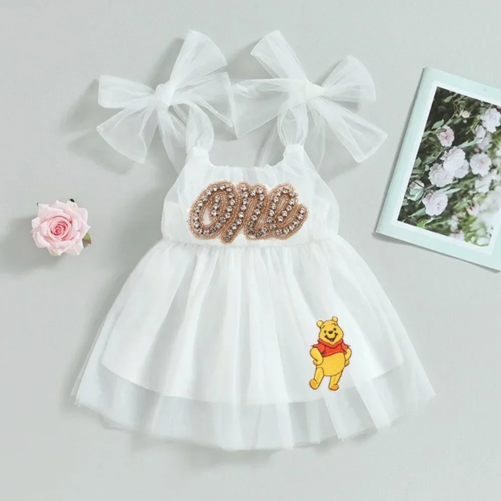 Winnie the Pooh Dress Smash Cake First Birthday Bear Outfit Disney Clothes